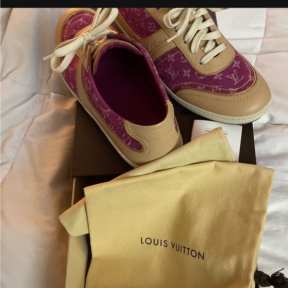 Louis Vuitton magenta monogram denim and leather - Picture 4 of 4